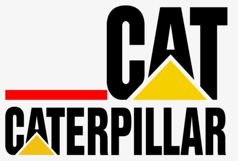 Caterpillar Logo Png Transparent On Yellow Clip Freeuse - Caterpillar, Png Download, Free Download