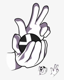 Master And Crazy Hand - Master Hand Holding Smash Ball, HD Png Download, Free Download