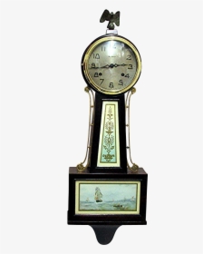 Banjo Clock Png Image - Vintage Banjo New Haven Clock, Transparent Png, Free Download