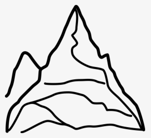 Mountain Svg Clip Arts - Mount Everest Drawing Easy, HD Png Download, Free Download