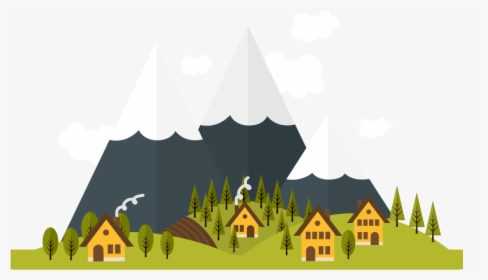 Deep In The Mountains Vector 800800 Transprent Png - House And Mountain Png, Transparent Png, Free Download