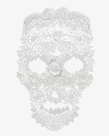Lace Skull On Tumblr Png Lace Skull Tumblr - Skull, Transparent Png, Free Download