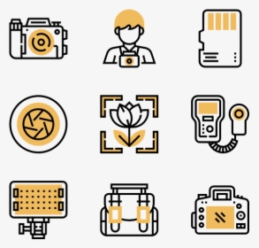 Camera And Accessories - Vector Travel Icon Png, Transparent Png, Free Download