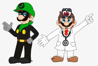 Dr Mario And Cappy And Mr L - Mario Series, HD Png Download, Free Download