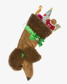 Brown Poodle Christmas Stocking - Dog Shaped Christmas Stocking, HD Png Download, Free Download