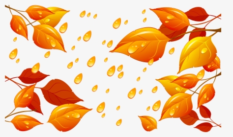 Autumn Rain Png Free Download - Vector Background สี ส้ม, Transparent Png, Free Download