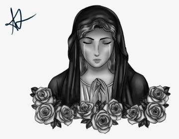 Virgin Mary Crying Comission - Garden Roses, HD Png Download, Free Download
