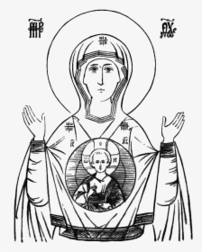 Virgin Mary Orthodox Clipart, HD Png Download, Free Download