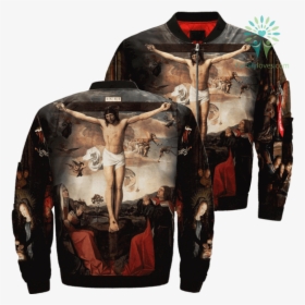 Jesus Christ And The Virgin Mary Over Print Jacket - Life To Ride Ride To Life, HD Png Download, Free Download