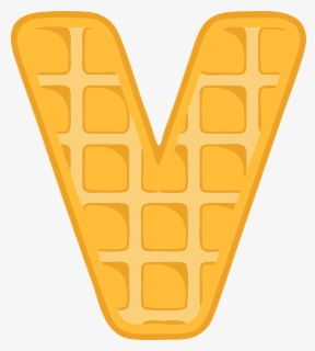 V, Alphabet, Waffle, Letter, Typography, Text, Font - Waffle Letter V, HD Png Download, Free Download