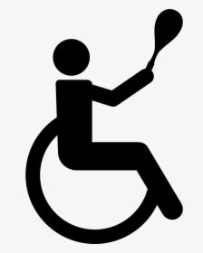 Paralympic Tennis Practice By A Person On Wheel Chair - Paralympics Sports Drawing, HD Png Download, Free Download
