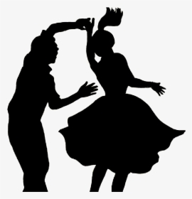 Plough And Harrow Dance Rock And Roll Jive - Sock Hop Dancers Silhouette, HD Png Download, Free Download