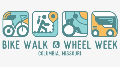 Bike, Walk & Wheel Week Logo Of Bike, Person Walking, - Bike Walk Logo, HD Png Download, Free Download