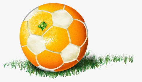Orange Football Png - Orange Fruit Football Ball, Transparent Png, Free Download
