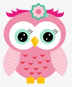 Pink Owl Infant Cute Babies Cartoon Hand-painted Clipart - Coruja Rosa, HD Png Download, Free Download