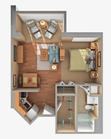 Transparent Apartment Png - 3d Floor Plan Hd, Png Download, Free Download