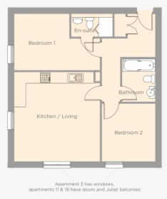 Hemingway Court Plans The Fitzgerald - Floor Plan, HD Png Download, Free Download