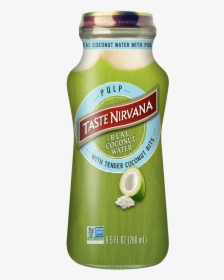 Front Label Image Of Real Coconut Water With Plup Glass - Juice, HD Png Download, Free Download