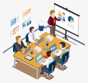 Information Graphic People Apartment Design Meeting - Flat Design Meeting, HD Png Download, Free Download