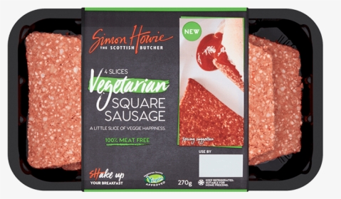 Vegetarian Square Sausage - Simon Howie Vegetarian Square Sausage, HD Png Download, Free Download