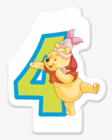 1 Birthday Numeral Candles No - Winnie The Pooh 4, HD Png Download, Free Download