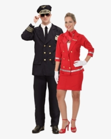 Air Hostess Costume Png , Png Download - Pilot Dress, Transparent Png, Free Download