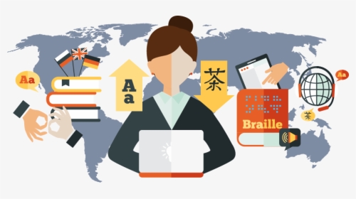 Career Possibilities In Language Translation - World Map, HD Png Download, Free Download