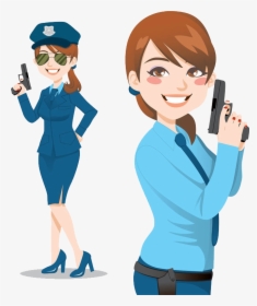 Police Officer Stock Photography - Cute Police Woman Clipart, HD Png Download, Free Download
