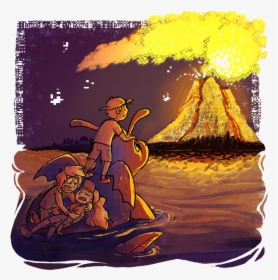 The Volcano At Cinnabar Island Is Erupting With A Huge - Illustration, HD Png Download, Free Download