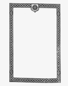 Classic Flower Frame Clip Arts - Islamic Frame Black And White, HD Png Download, Free Download