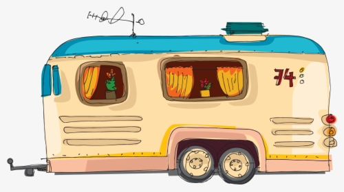 Caravan Cartoon Png , Png Download - Camper Cartoon Png, Transparent Png, Free Download