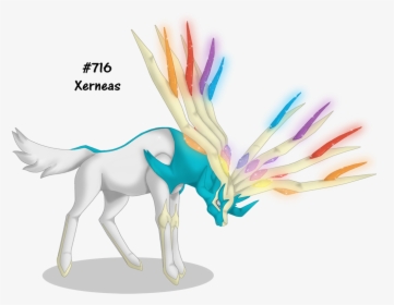 #716 Shiny Xerneas - Cartoon, HD Png Download, Free Download