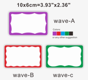 Image Of Custom Wave Frame Blank Eggshell Stickers - Blank Eggshell Stickers, HD Png Download, Free Download