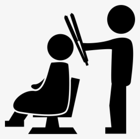 Hairdresser Standing With A Hair Straightener Behind - Hair Spray Icon, HD Png Download, Free Download