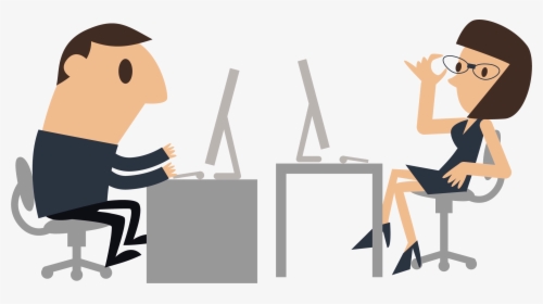 People Table Png - People At Work Cartoon, Transparent Png, Free Download
