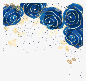 Boquet Bouquet Watercolor Watercolour Flowers Flower - Royal Blue Flower Background, HD Png Download, Free Download