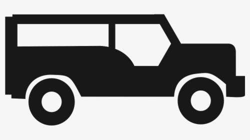 Jeep Silhouette Symbol Free Photo - Jeepney Clipart Black And White, HD Png Download, Free Download