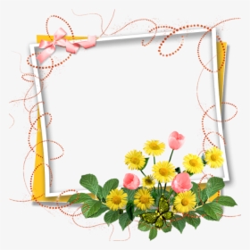 Floral Birthday Frames Png Clipart , Png Download - Flower Page Border Design, Transparent Png, Free Download