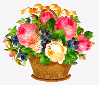 Transparent Flower Graphic Png - Basket With Flower Clipart, Png Download, Free Download
