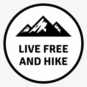 Live Free And Hike Black And White Sticker - Hike Black And White, HD Png Download, Free Download