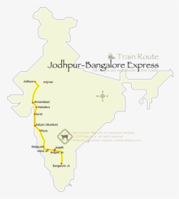 Train Number 16507 Jodhpur Banglore Express Bhagat - Pentaho, HD Png Download, Free Download