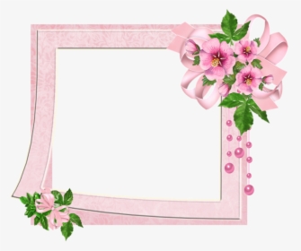 Cute Pink Transparent Photo - Flower Frame Png Pink, Png Download, Free Download