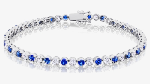 Sapphire And Diamond Line Bracelet - Bracelet, HD Png Download, Free Download