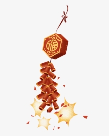Blessing Firecracker Chinese Style Element Png And - Portable Network Graphics, Transparent Png, Free Download