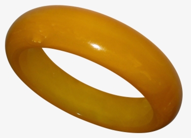 Chunky End Of The Day Yellow Bakelite Bracelet Plastic - Bangle, HD Png Download, Free Download