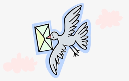 Vector Illustration Of Carrier Pigeon Bird Delivers, HD Png Download, Free Download