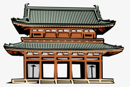 Vector Illustration Of Japanese Traditional Buddhist - Temple In Japan Clipart, HD Png Download, Free Download