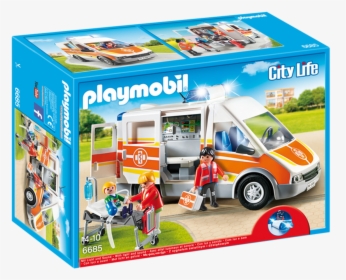 Playmobil Ambulance With Lights And Sound - Play Mobil City Life, HD Png Download, Free Download