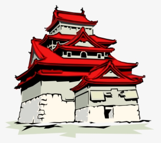 Vector Illustration Of Japanese Pagoda Temple Or Sacred - Pagoda, HD Png Download, Free Download