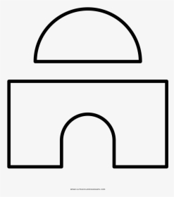 Temple Coloring Page - Line Art, HD Png Download, Free Download